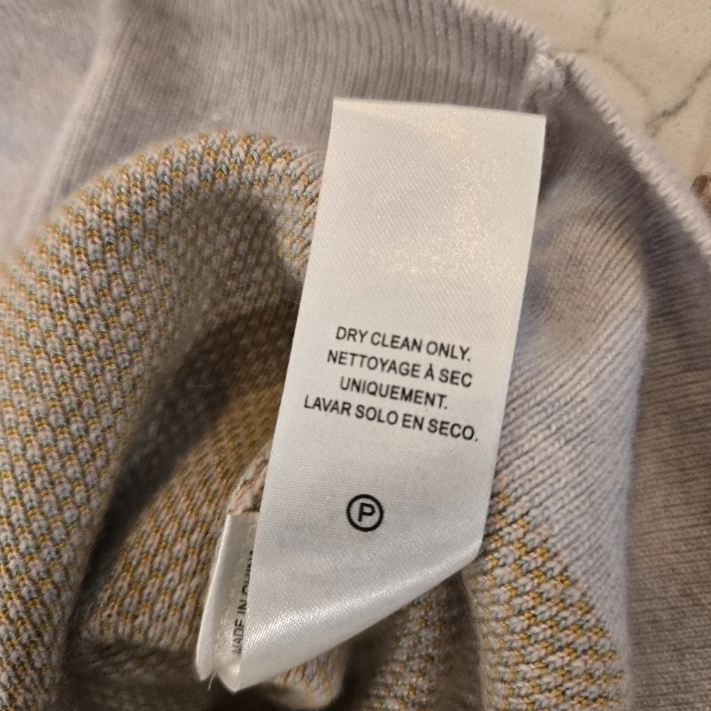 NWT Splendid Ziggy Star Oversized Crewneck Sweater White Blue Yellow Size Small